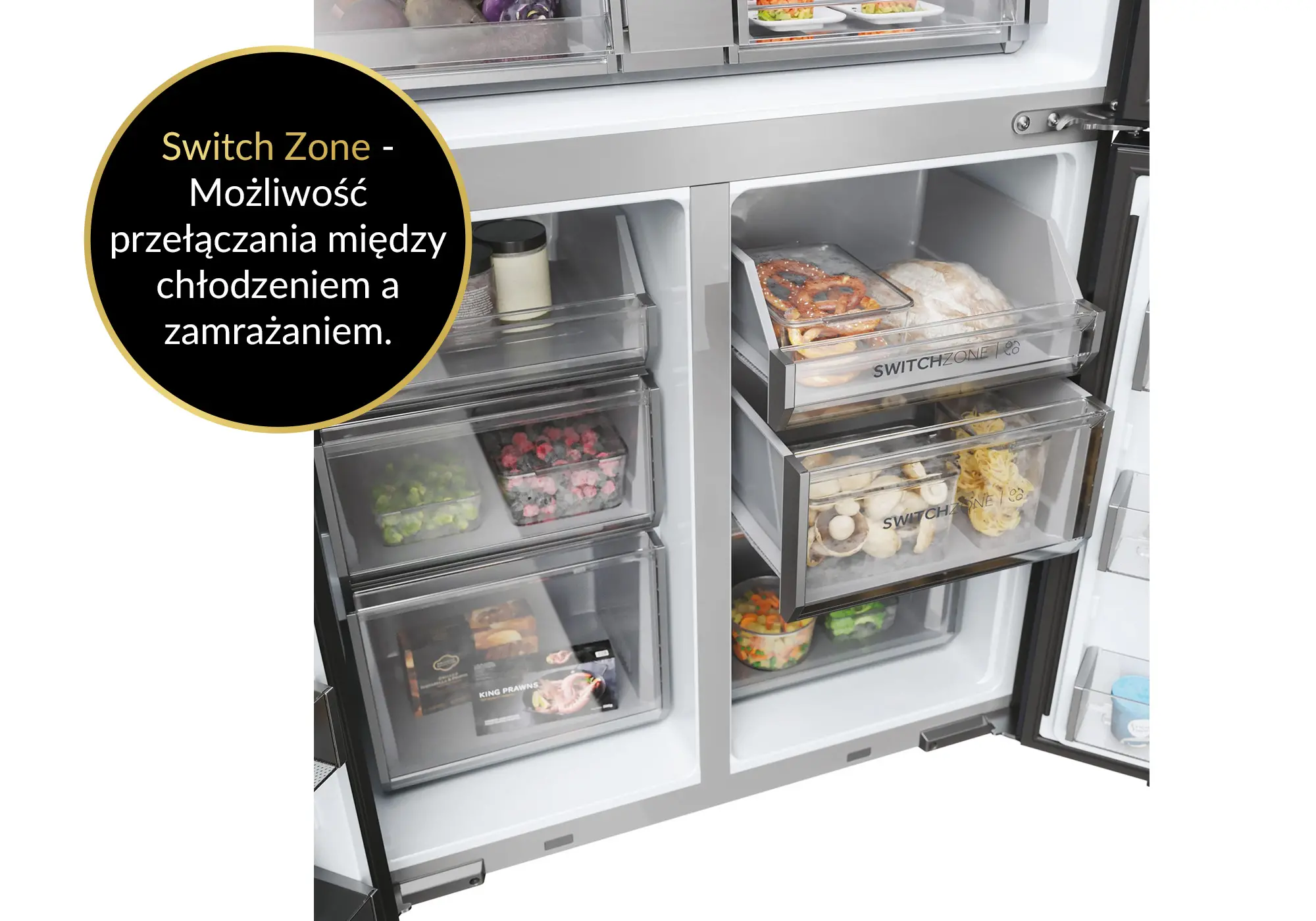 Lodówka Haier Seria 7 HCR7918EIMB Pełny No Frost 177,5cm Dystrybutor wody Czarny Inox