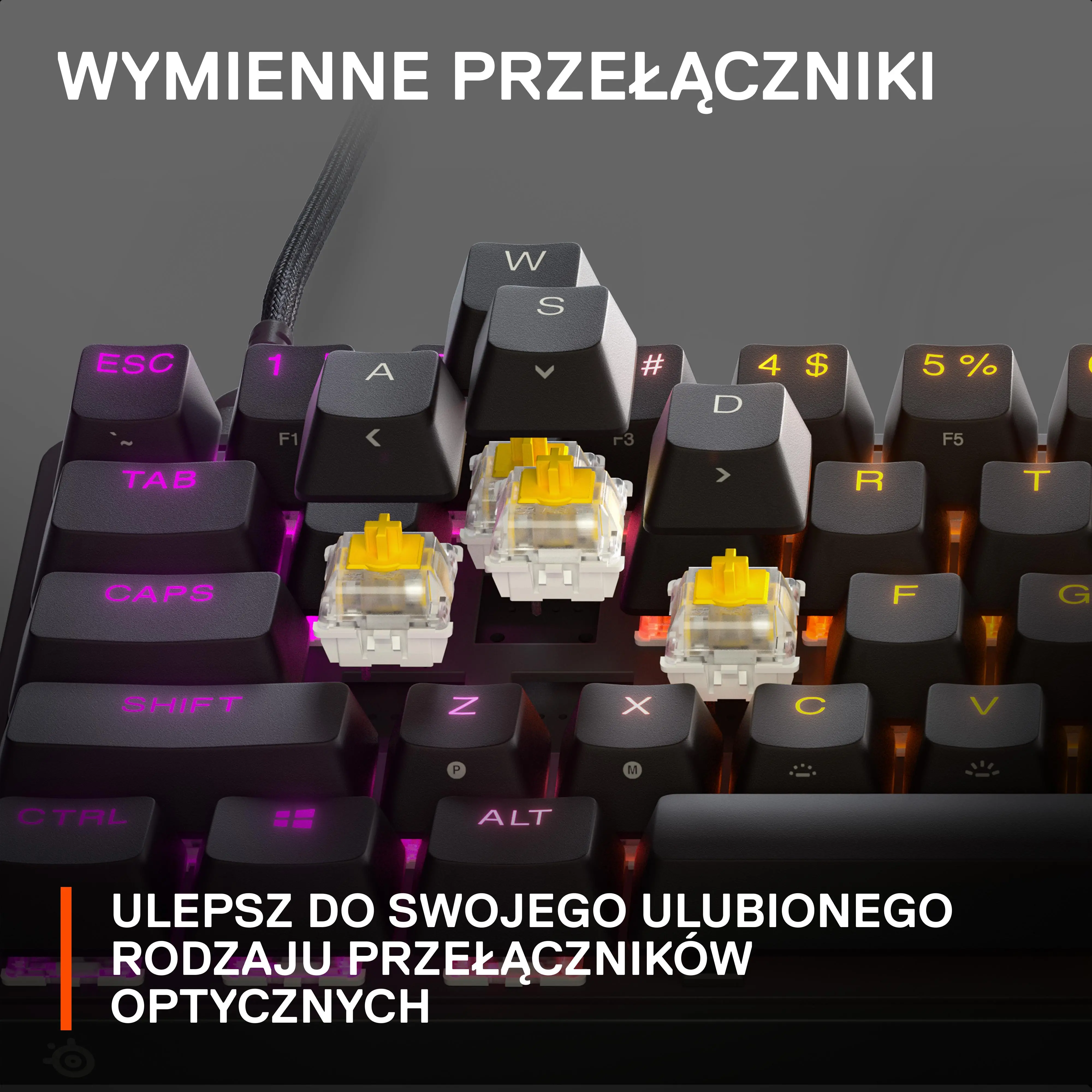 Klawiatura mechaniczna SteelSeries Apex 9 Mini Czarny
