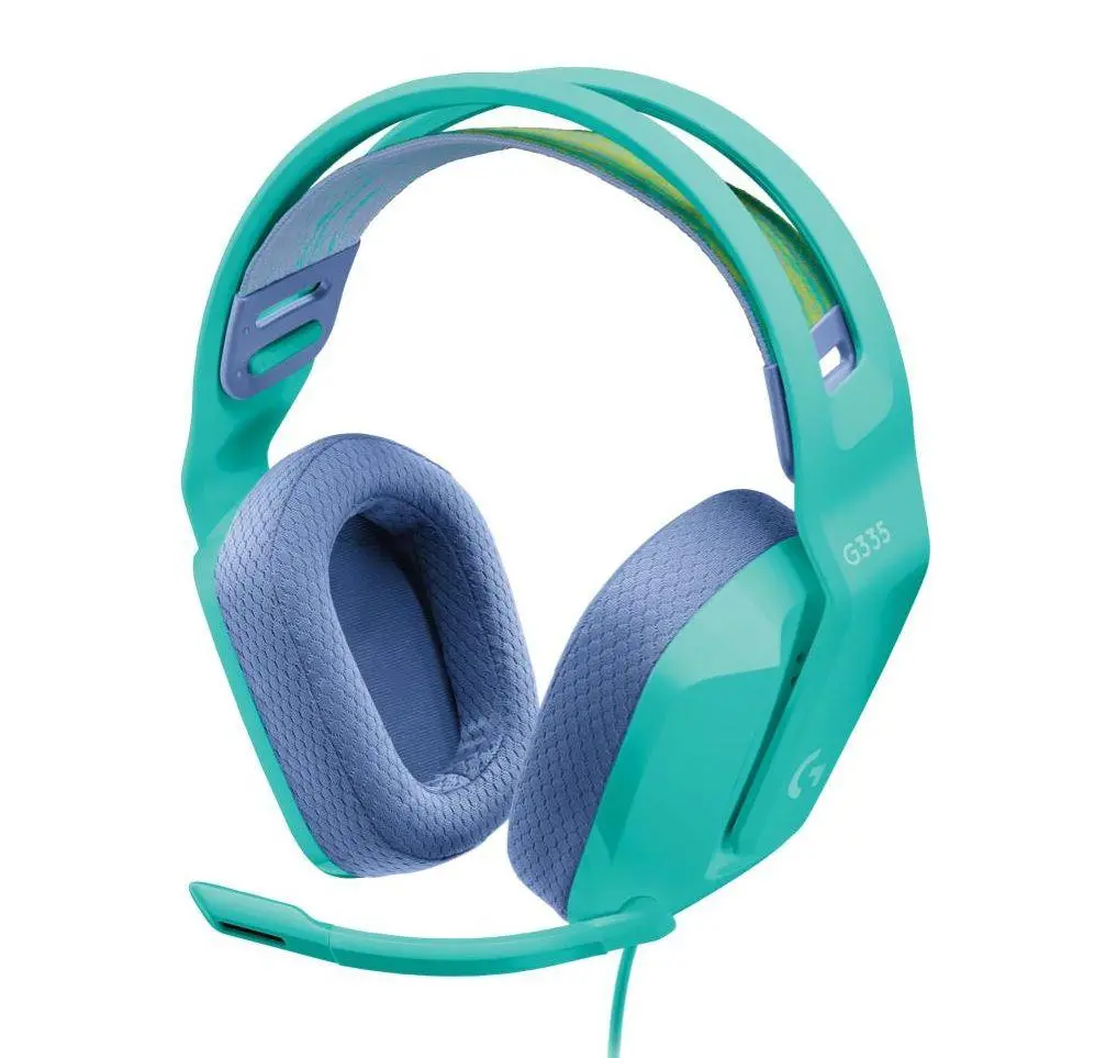 Słuchawki przewodowe z mikrofonem Logitech G335 Nauszne Miętowy