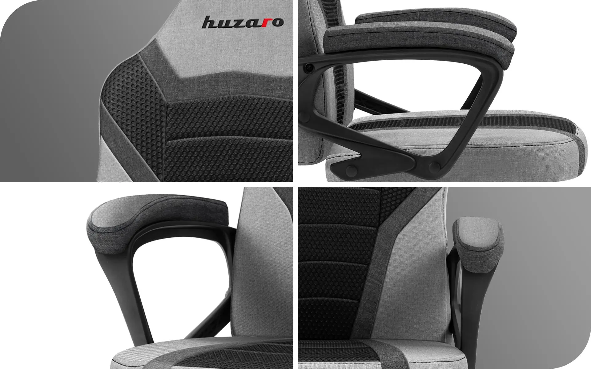 Fotel Huzaro Ranger 1.0 Mesh Dla dzieci do 130kg Tkanina Szary