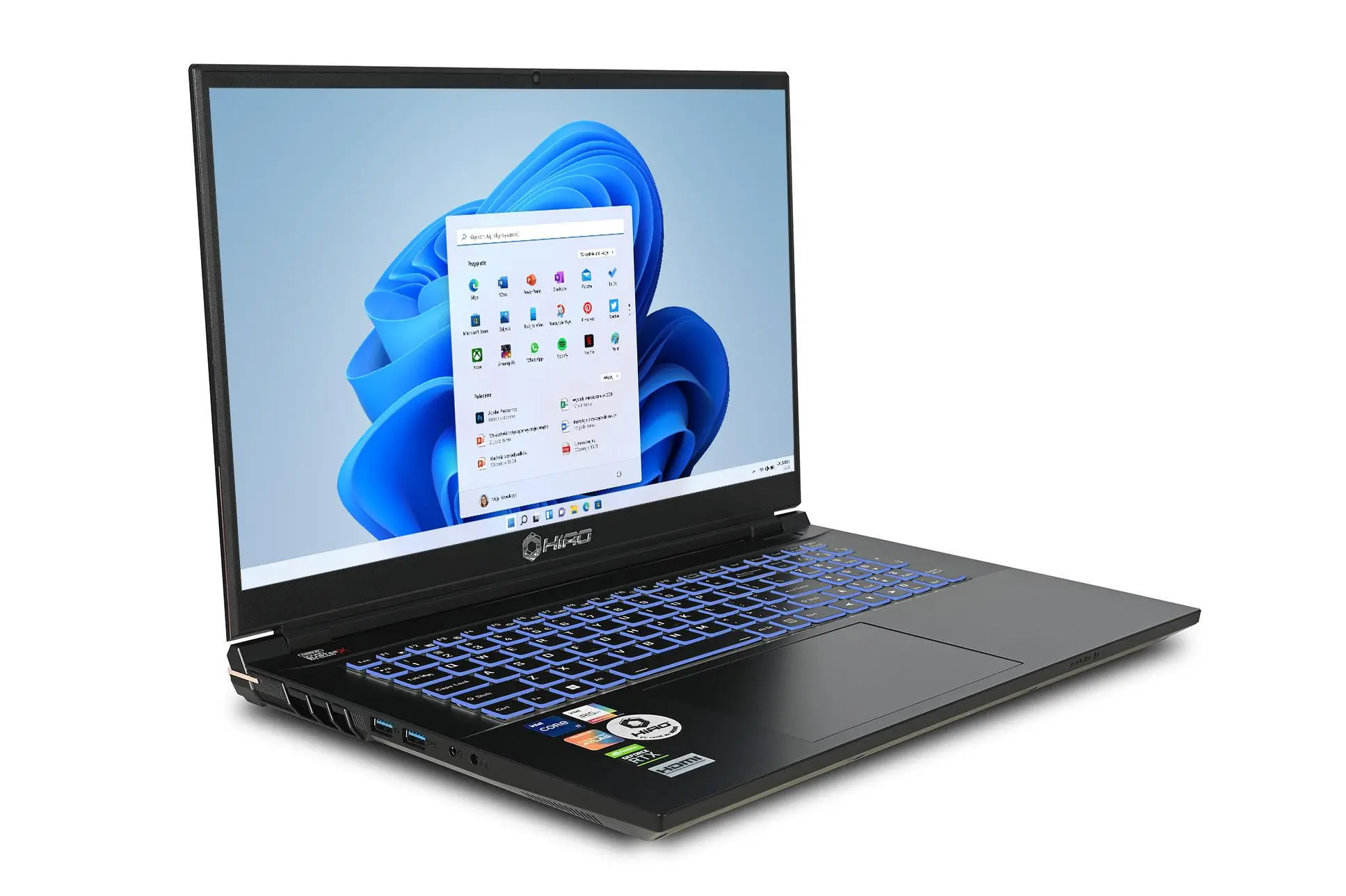 Laptop gamingowy HIRO X570T 15,6" 144Hz i7-12700H 16GB RAM 1TB Dysk SSD RTX3070Ti Win11 Czarny