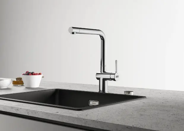Bateria Franke Active L Pull-Out Chrom Mosiądz