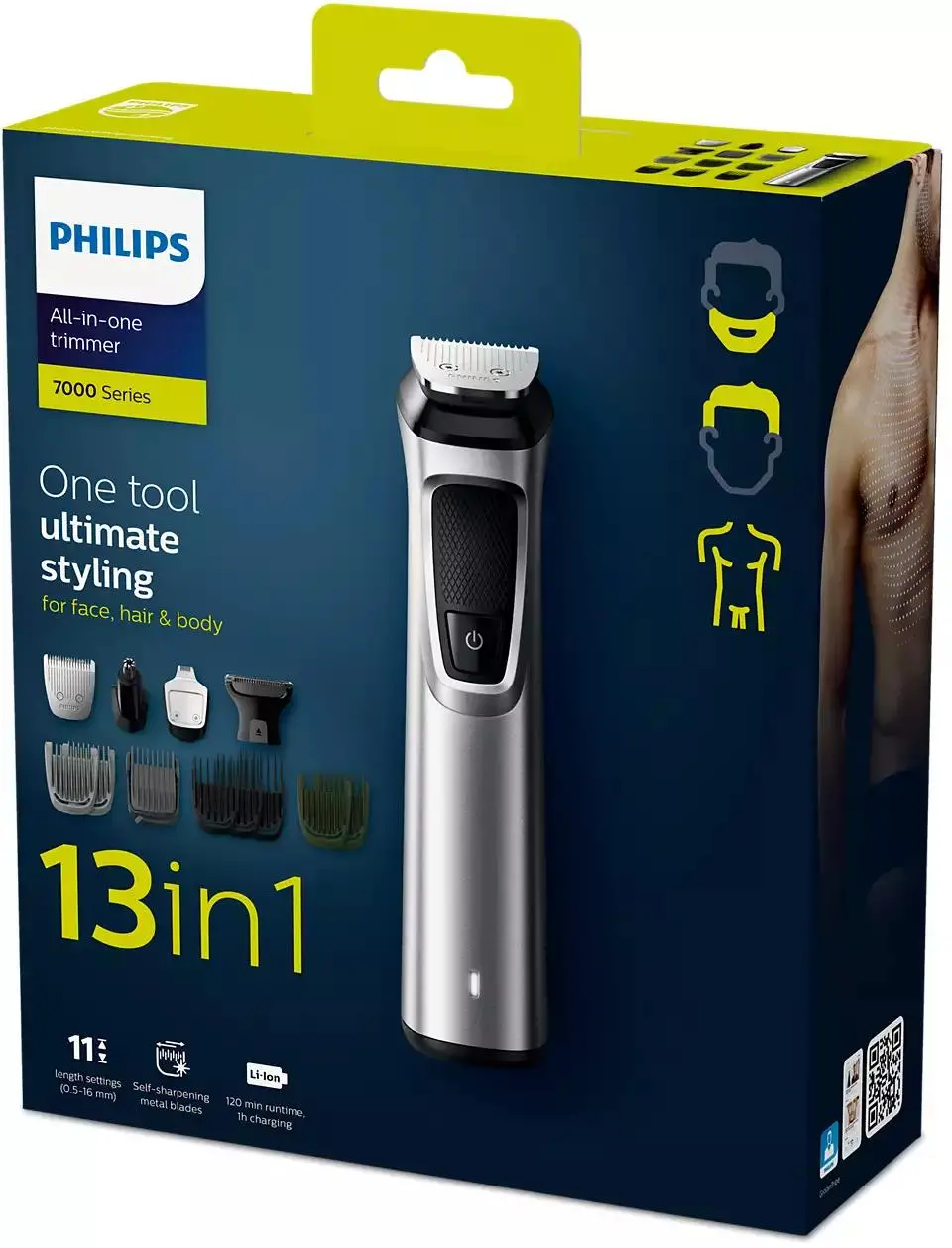 Trymer Philips Multigroom series 7000 MG7715/15 13 nasadek 120min