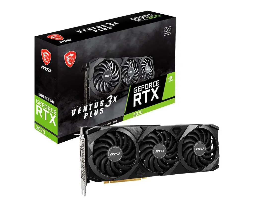 Karta graficzna MSI GeForce RTX 3070 VENTUS 3X PLUS OC LHR 8GB GDDR6 256bit DLSS