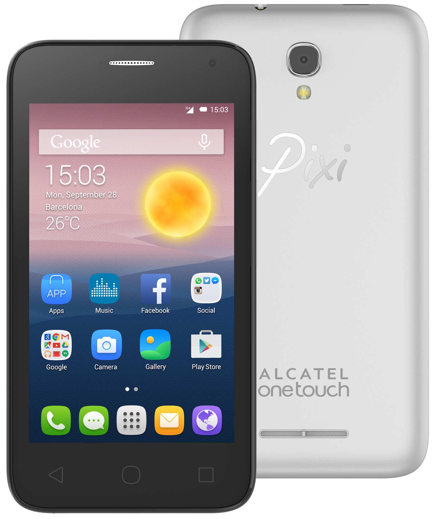 Smartfon ALCATEL ONETOUCH PIXI FIRST (srebrny)