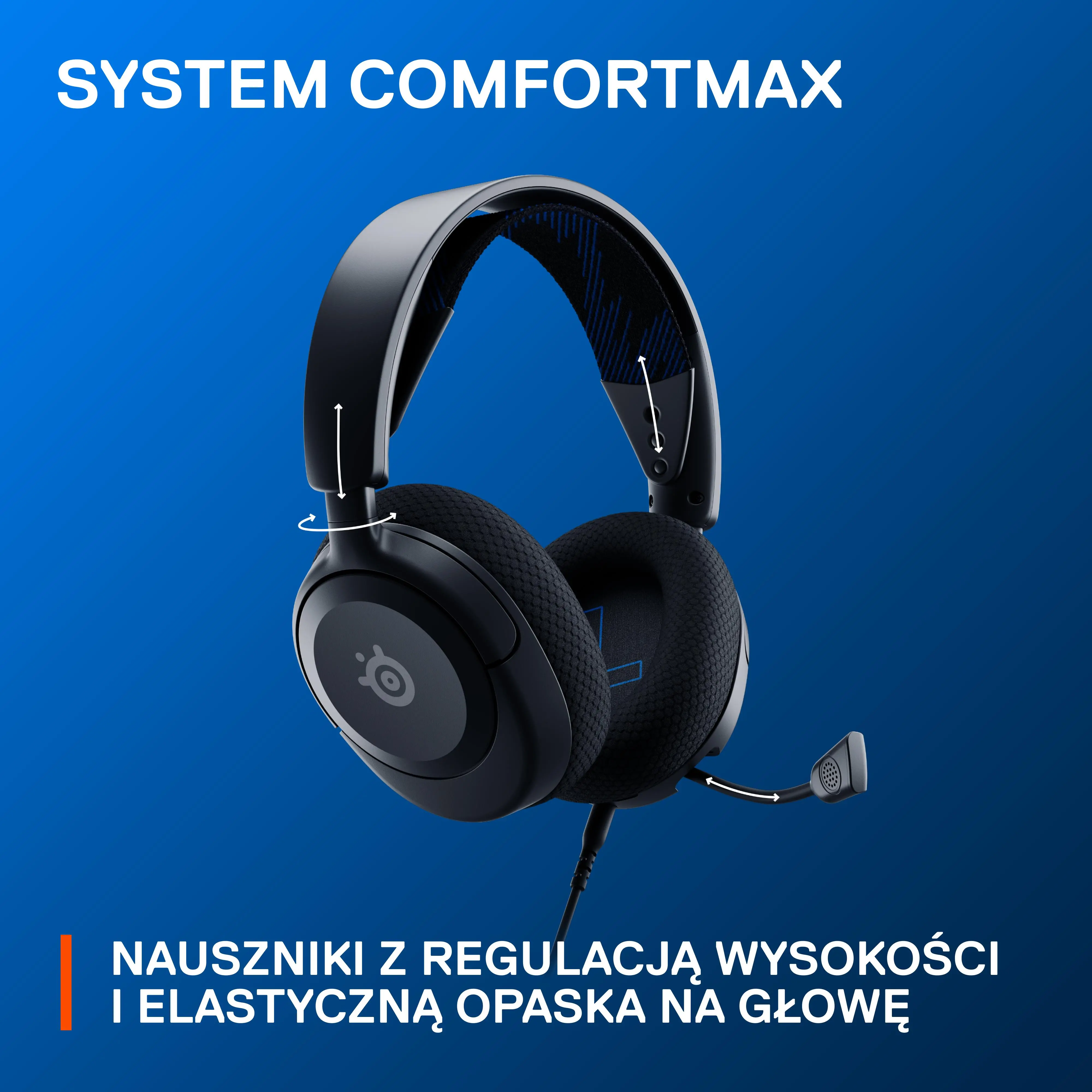 Słuchawki przewodowe z mikrofonem SteelSeries Arctis Nova 1 PS Nauszne Czarny