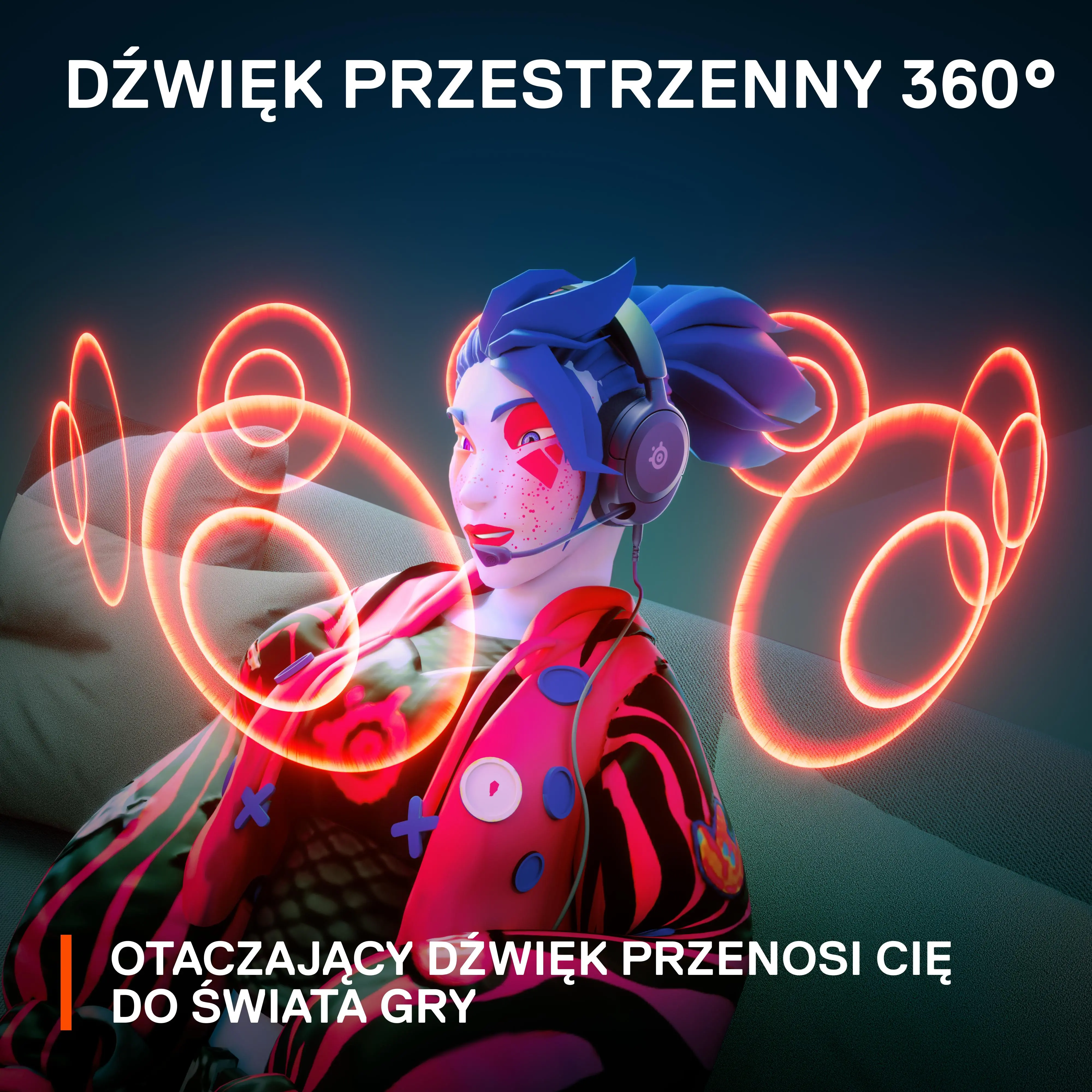 Słuchawki przewodowe z mikrofonem SteelSeries Arctis Nova 1 PS Nauszne Czarny