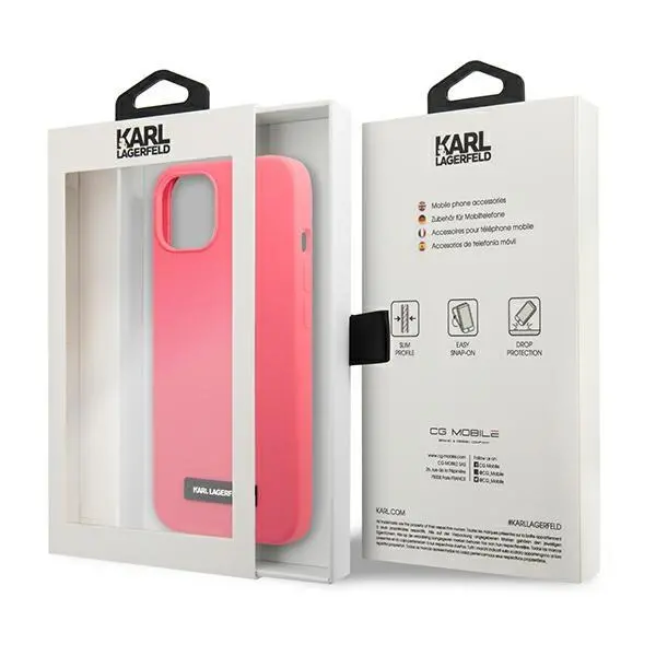 Etui Karl Lagerfeld Silicone Plaque KLHCP13SSLMP1PI do iPhone 13 mini
