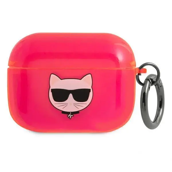 Etui na słuchawki Karl Lagerfeld KLAPUCHFP Choupette Head AirPods Pro Cover Pomarańczowy