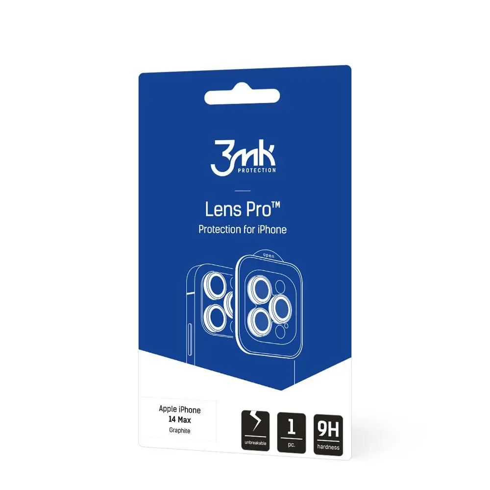 Szkło hartowane 3mk Lens Protection Pro Graphite do iPhone 14 Plus