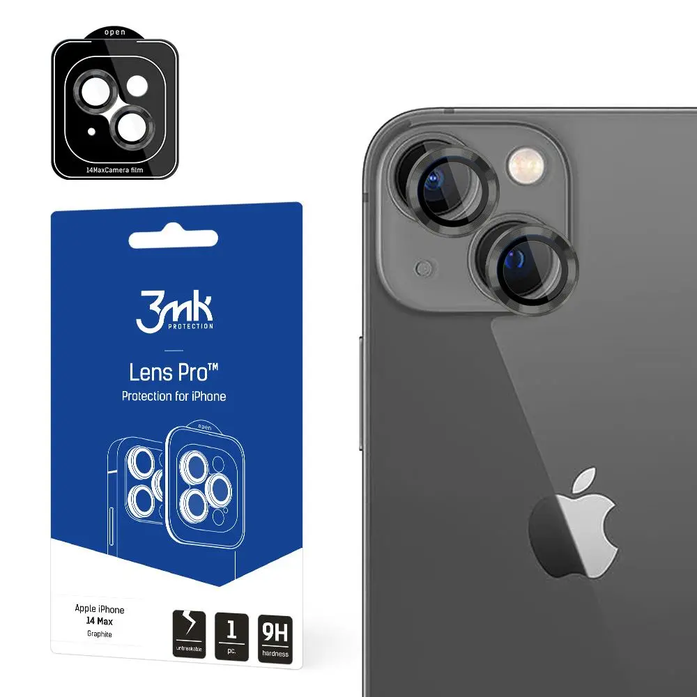 Szkło hartowane 3mk Lens Protection Pro Graphite do iPhone 14 Plus