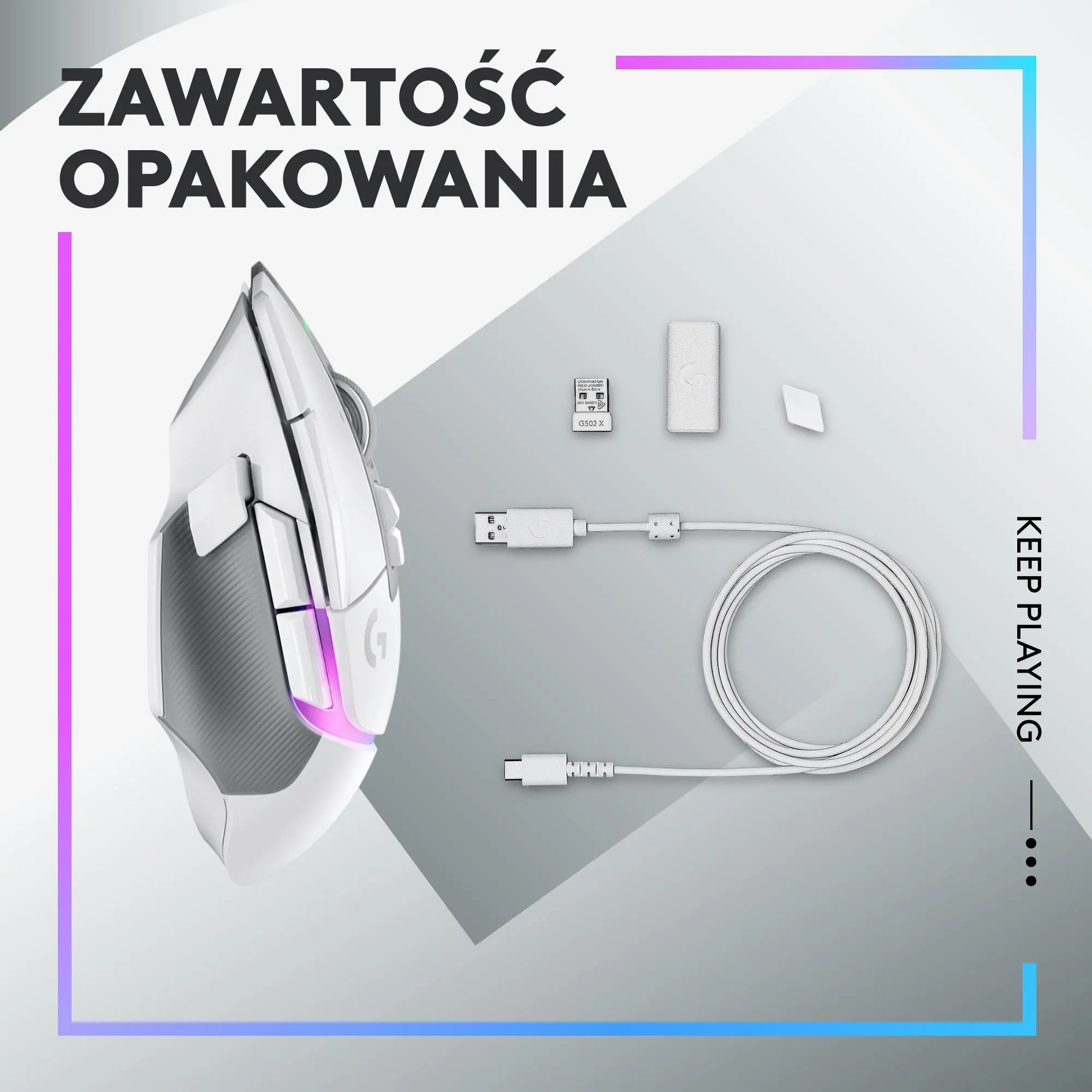 Myszka gamingowa Logitech G502 X Plus Biały