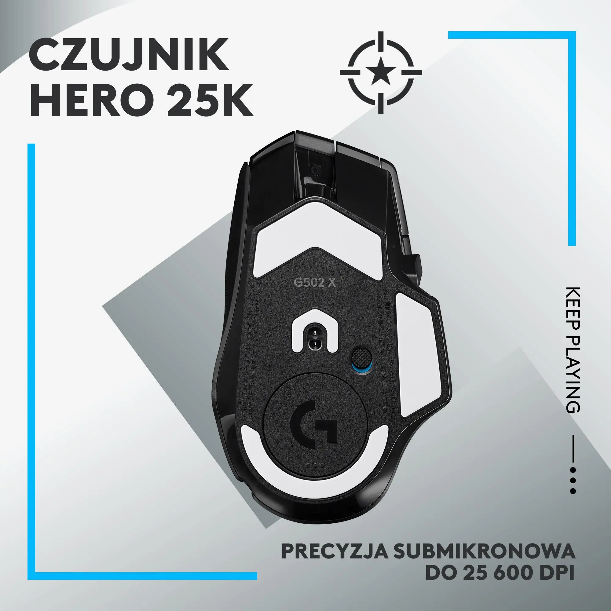 Myszka gamingowa Logitech G502 X Lightspeed Czarny
