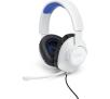 Słuchawki przewodowe z mikrofonem JBL Quantum 100P Console Nauszne Biało-niebieski
