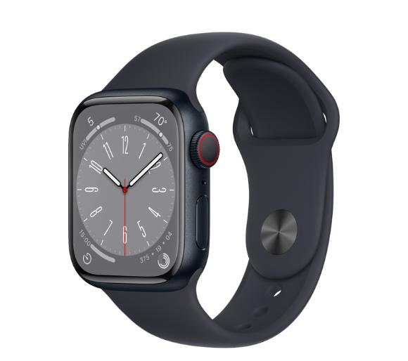Smartwatch Apple Watch Series 8 GPS + Cellular 41mm koperta z aluminium (północ) + pasek sportowy (północ)