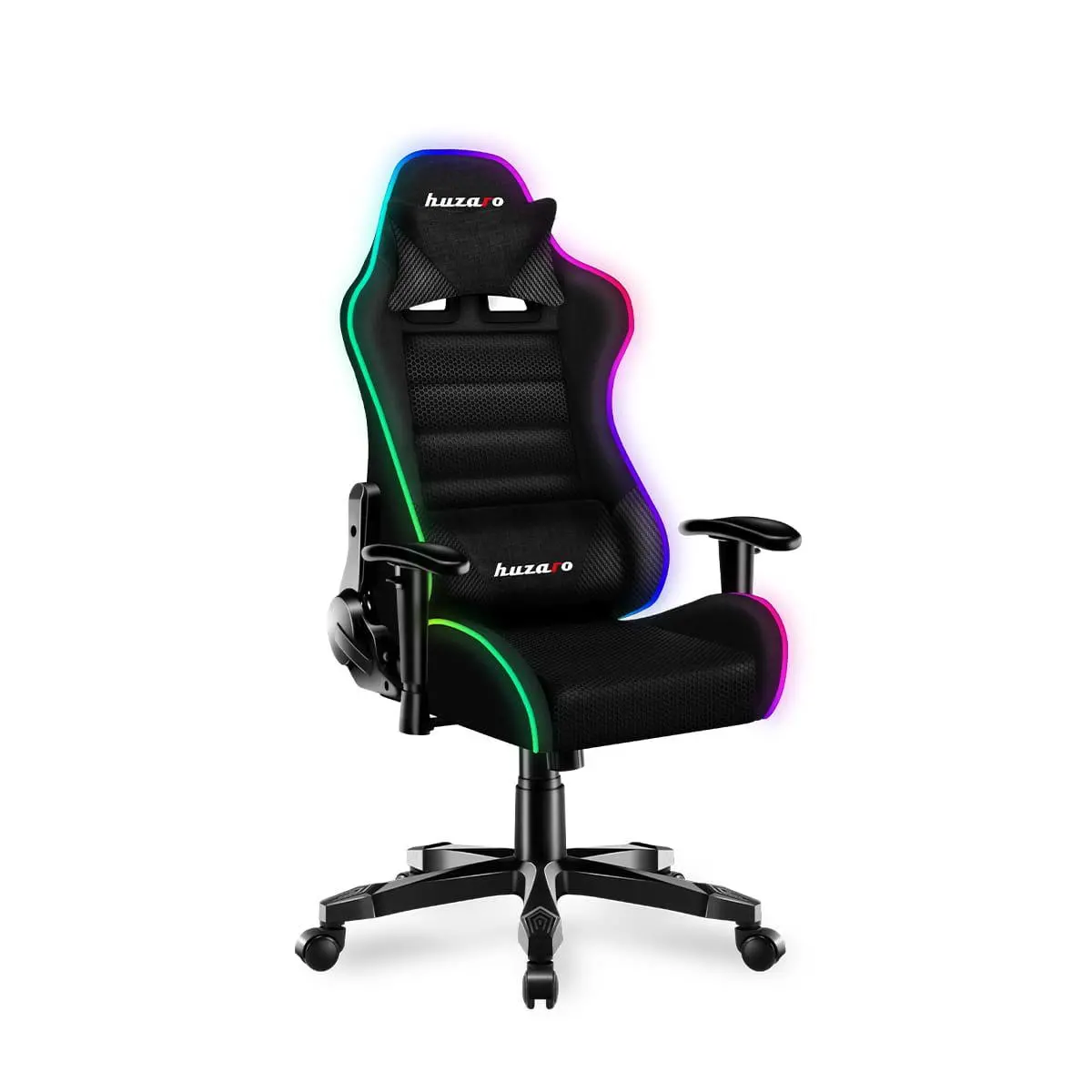 Fotel Huzaro Ranger 6.0 RGB Mesh Dla dzieci do 130kg Tkanina Czarny