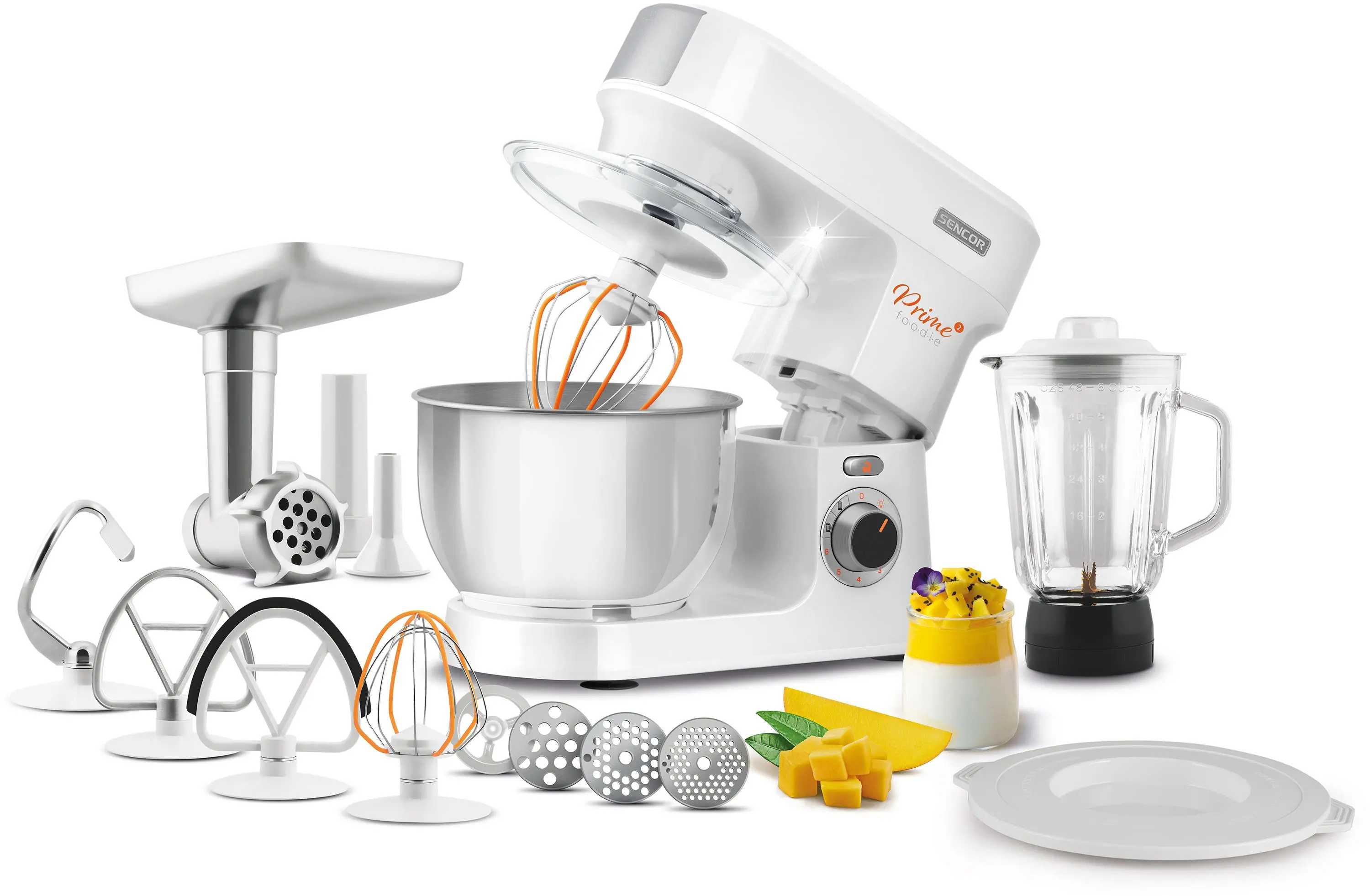 Robot planetarny Sencor STM 3760WH 1000W Maszynka do mielenia Blender kielichowy