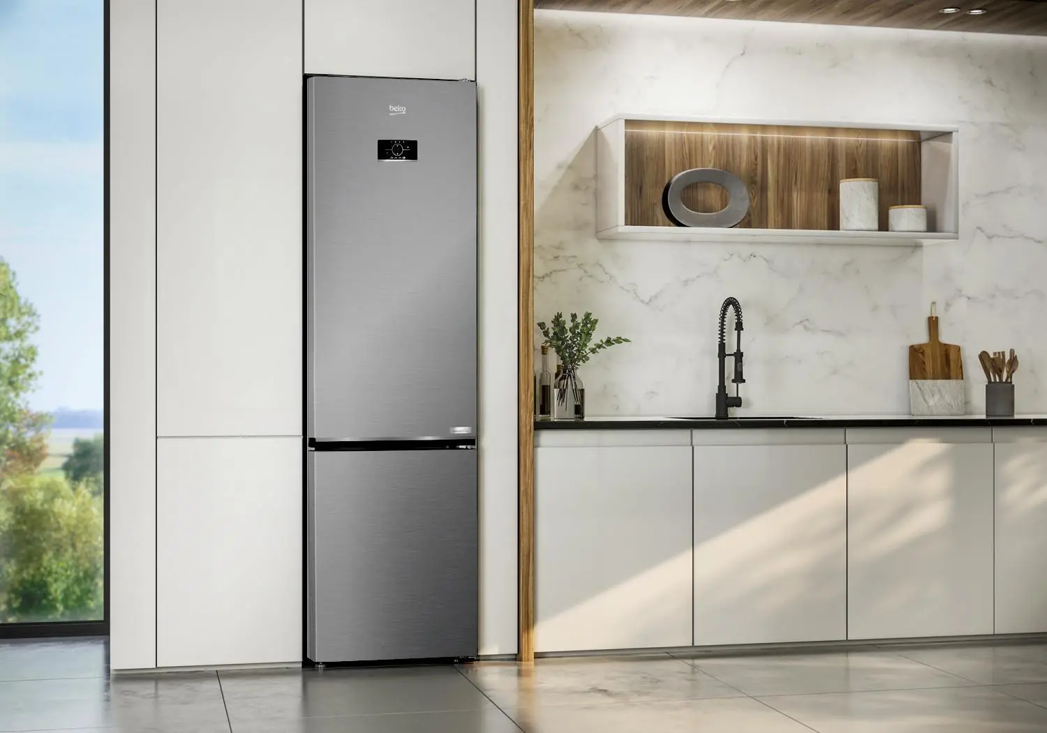 Lodówka Beko bPro500 B5RCNA406HXB1 Pełny No Frost 203,5cm Komora świeżości Platinum