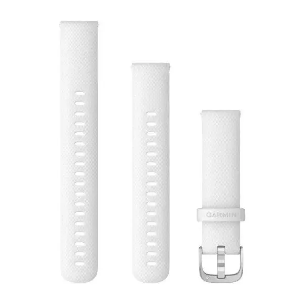 Pasek Garmin QuickFit silikon 18 mm Biały-srebrny
