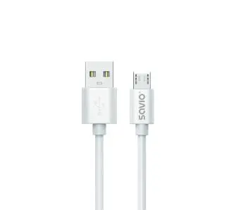 Kabel Savio USB-A-MICRO USB CL-167 2A 3m Biały