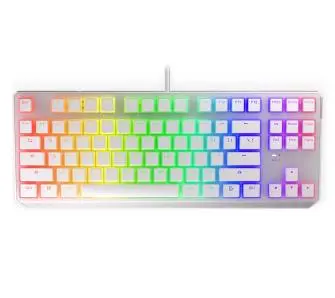 Klawiatura mechaniczna Endorfy Thock TKL Pudding Onyx White Red Kailh Red RGB Biały