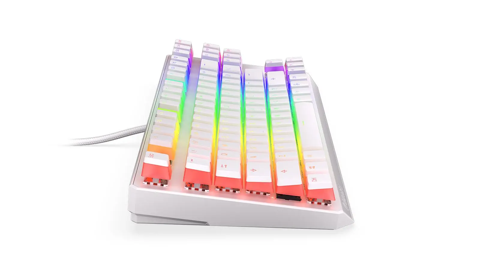 Klawiatura mechaniczna Endorfy Thock TKL Pudding Onyx White Red Kailh Red RGB Biały