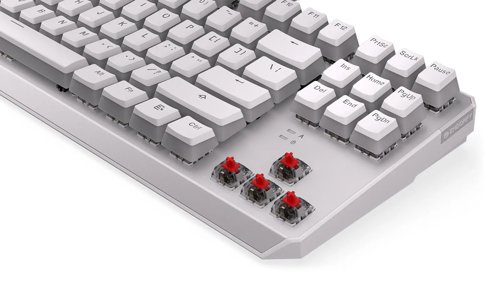 Klawiatura mechaniczna Endorfy Thock TKL Pudding Onyx White Red Kailh Red RGB Biały