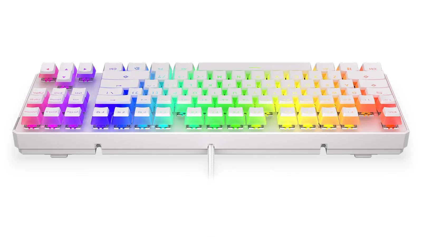 Klawiatura mechaniczna Endorfy Thock TKL Pudding Onyx White Red Kailh Red RGB Biały