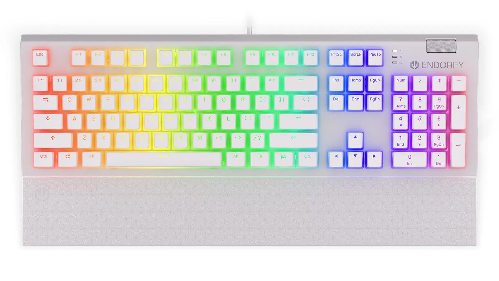 Klawiatura mechaniczna Endorfy Omnis Pudding Onyx White Red Kailh Red Biały