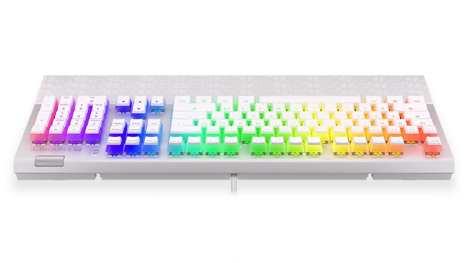 Klawiatura mechaniczna Endorfy Omnis Pudding Onyx White Red Kailh Red Biały