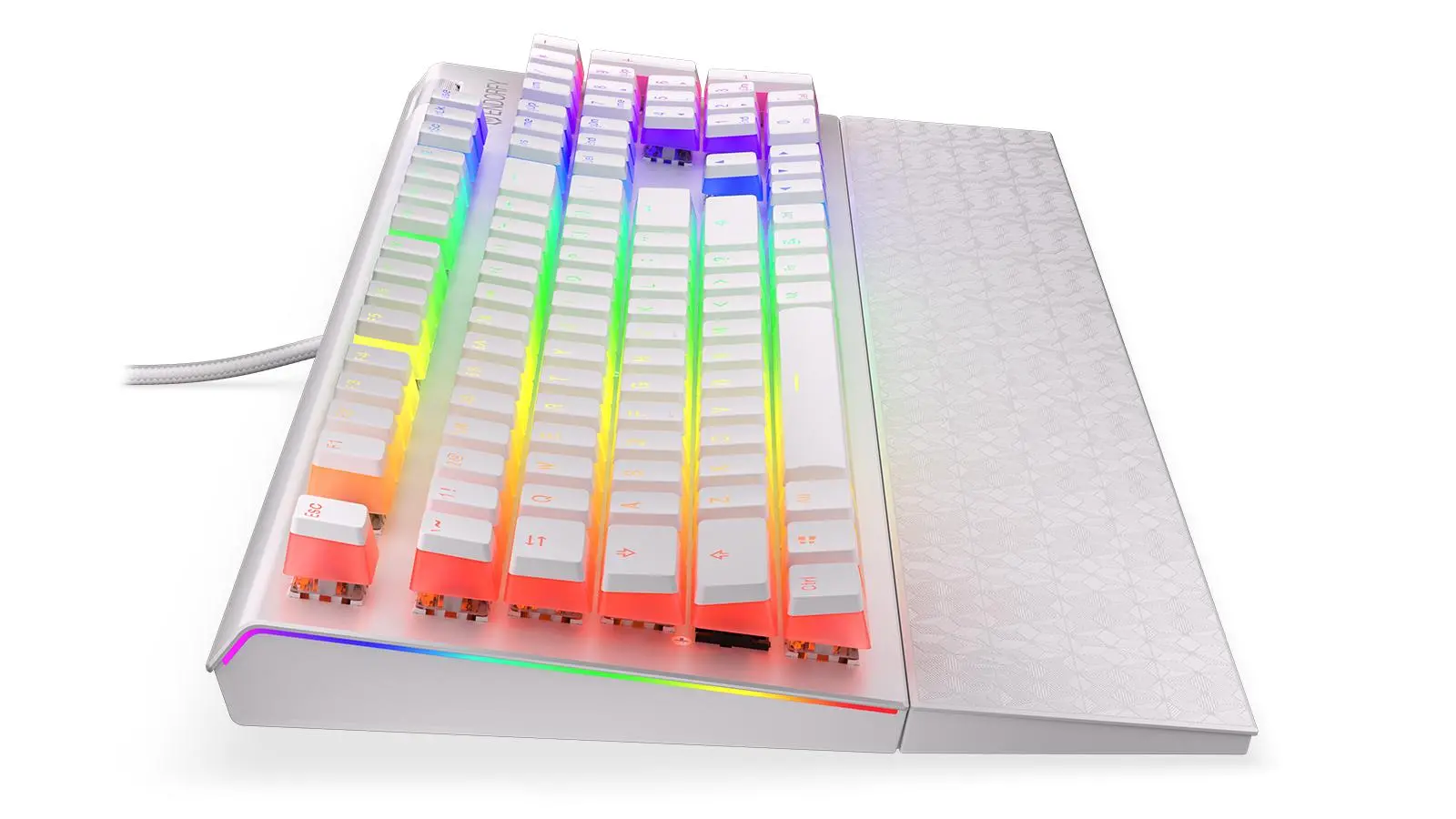 Klawiatura mechaniczna Endorfy Omnis Pudding Onyx White Red Kailh Red Biały
