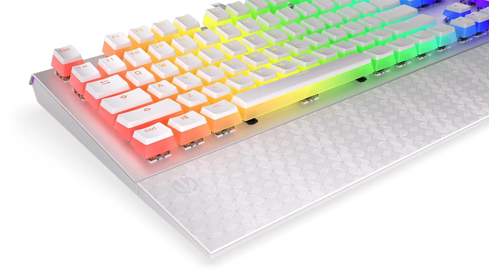 Klawiatura mechaniczna Endorfy Omnis Pudding Onyx White Red Kailh Red Biały