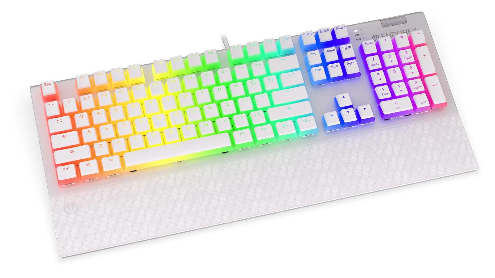 Klawiatura mechaniczna Endorfy Omnis Pudding Onyx White Red Kailh Red Biały