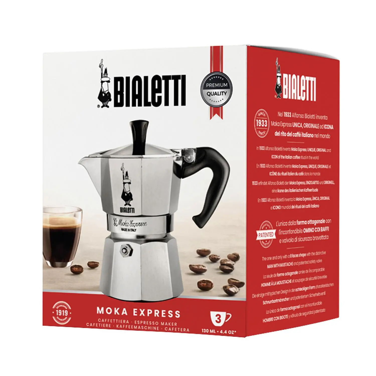 Kawiarka Bialetti Moka Express 3tz 150ml Srebrny