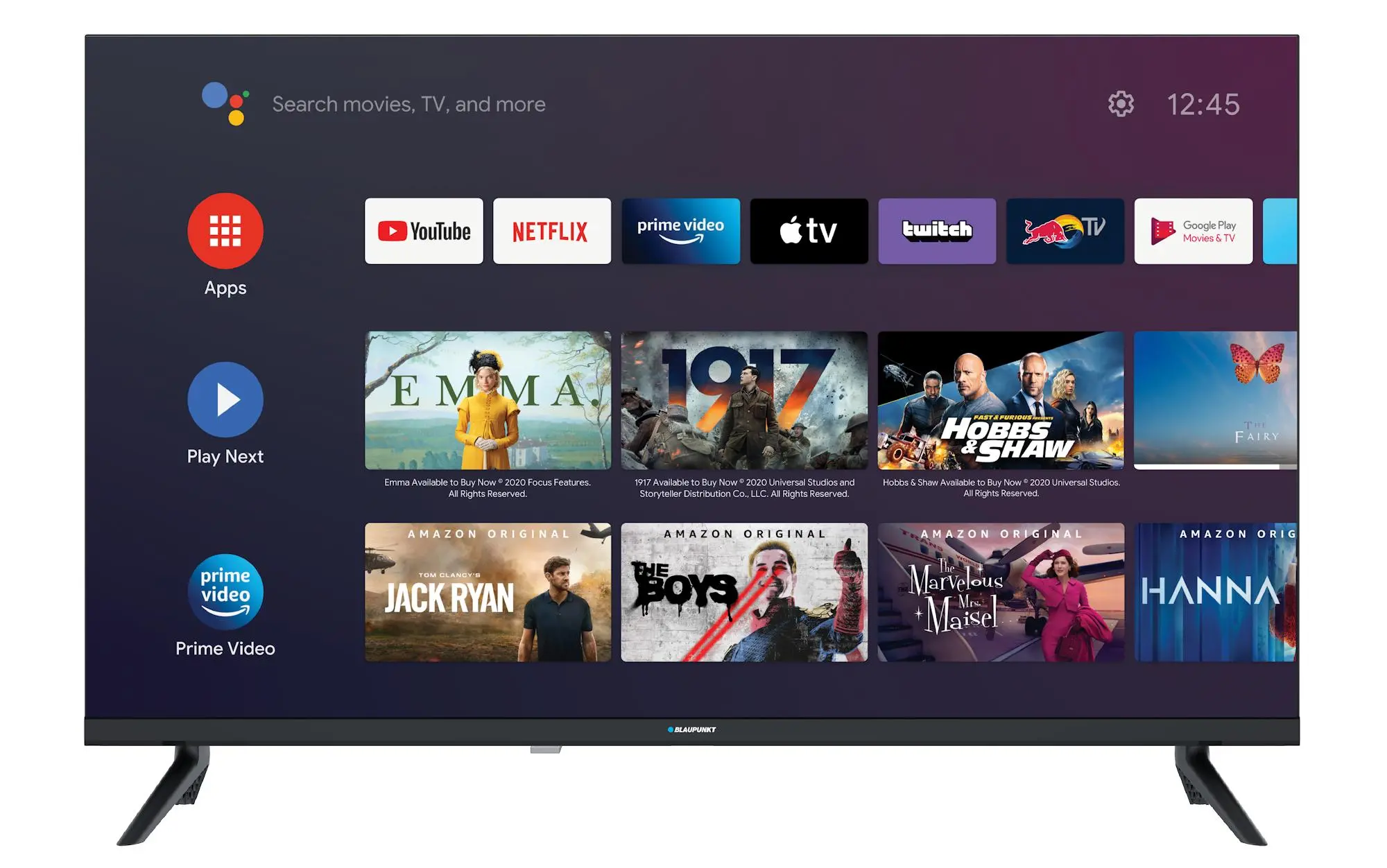 Telewizor Blaupunkt BA32H4382QEB 32" LED HD Ready Android TV DVB-T2