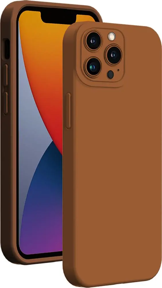 Etui BigBen Silicone Case Full Protect do iPhone 14 Pro Max Brązowy