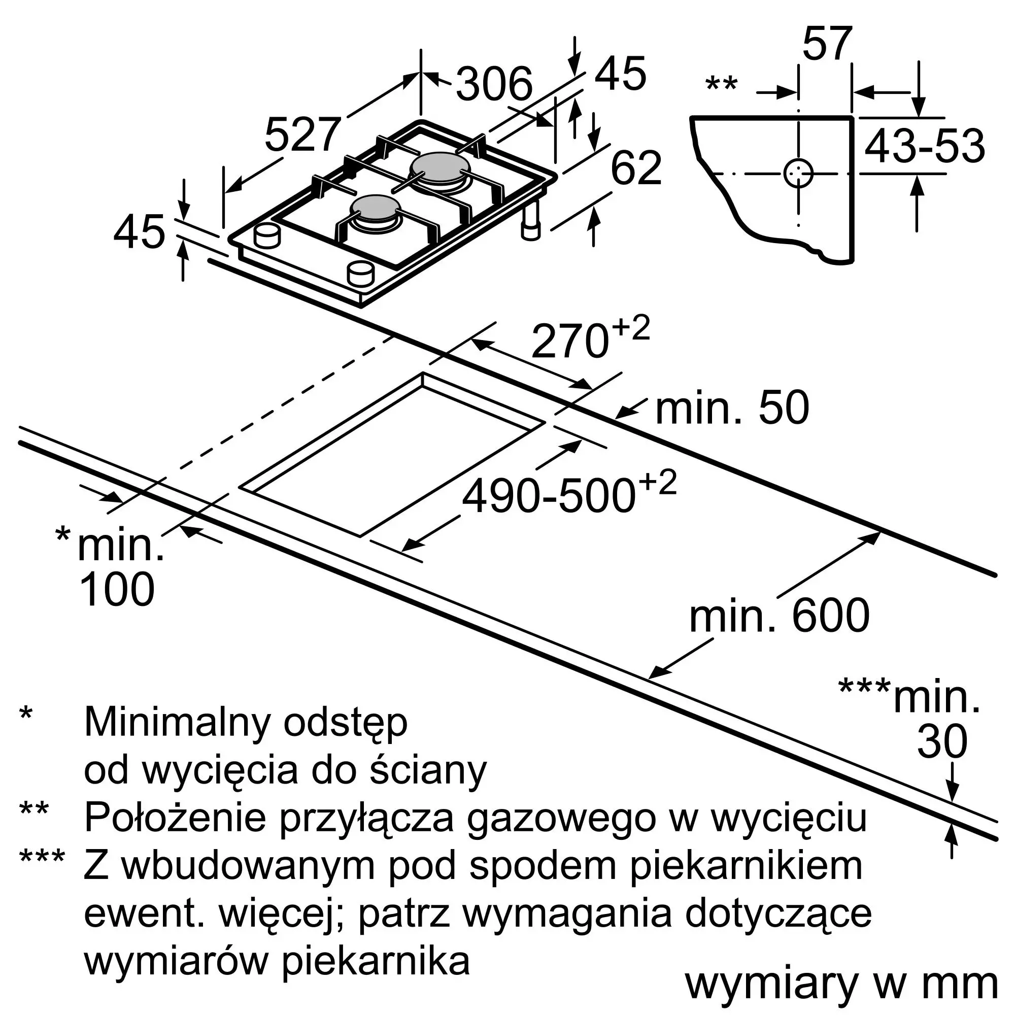Płyta gazowa Bosch Serie 8 PRB3A6B70 30,6cm