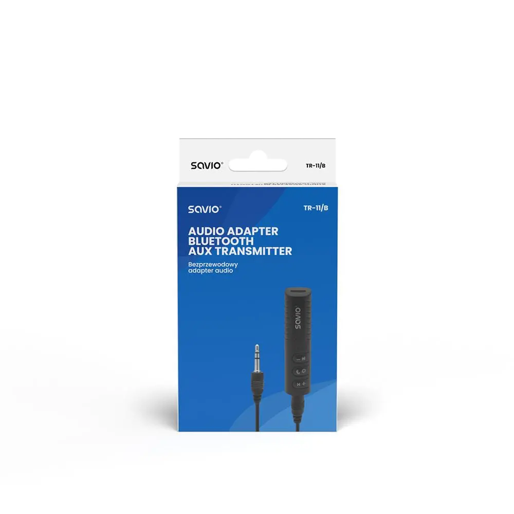 Adapter Bluetooth Savio TR-11/B Odbiornik audio jack 35mm