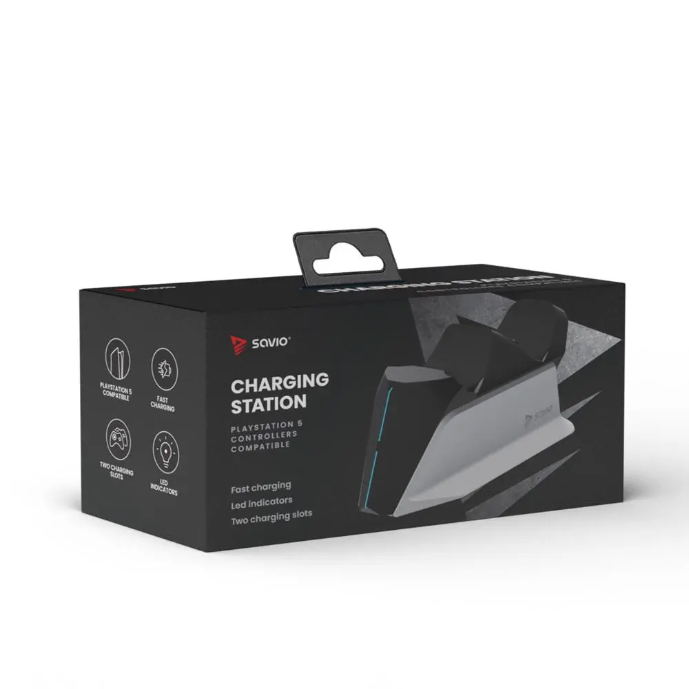 Ładowarka Savio GCS-01 podwójna stacja ładująca do padów PS5 DualSense