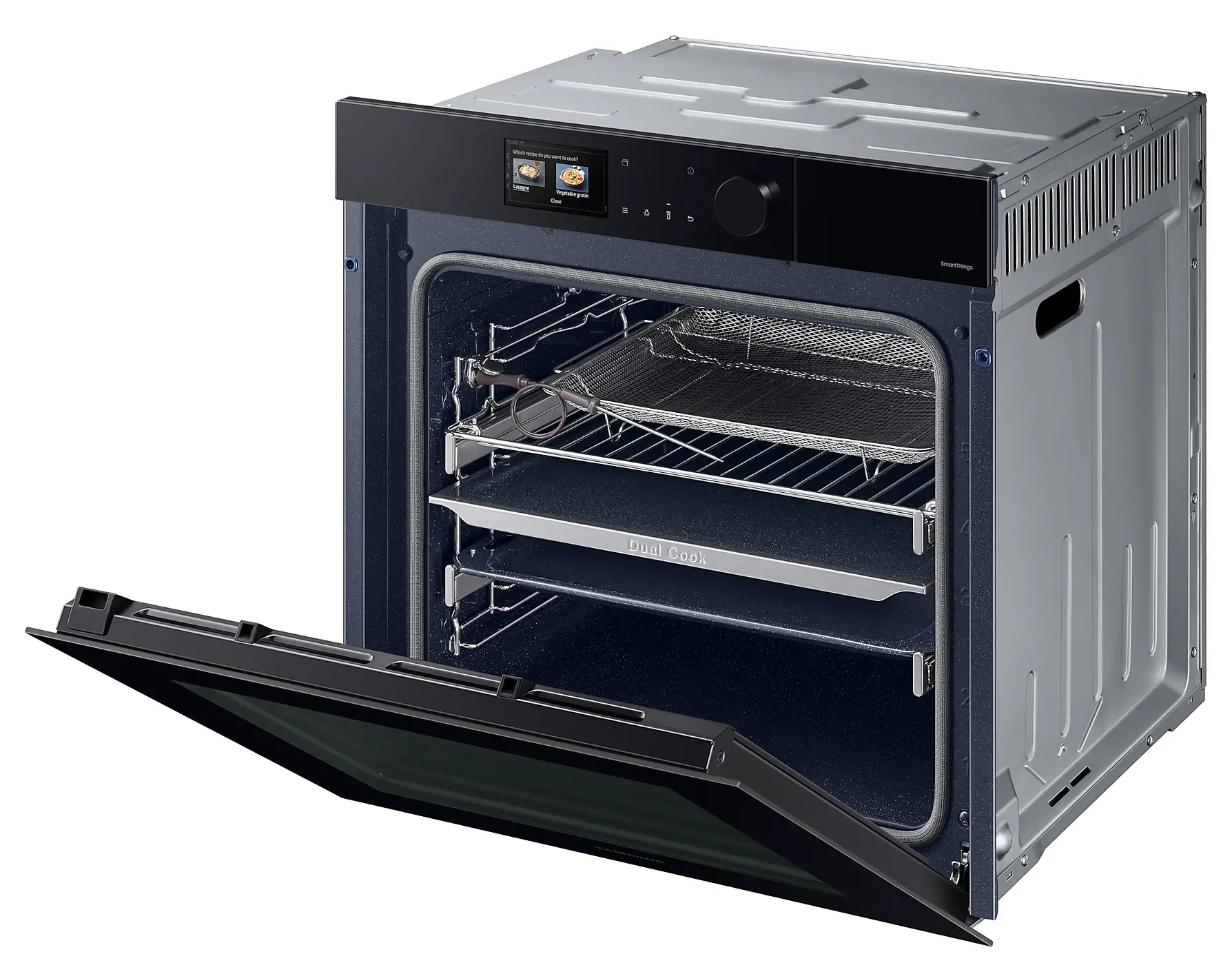 Piekarnik elektryczny parowy Samsung Bespoke NV7B7997AAK Dual Cook Termoobieg AirFry Termosonda Zdalne sterowanie Czarny