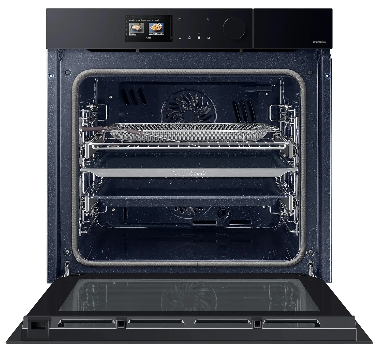 Piekarnik elektryczny parowy Samsung Bespoke NV7B7997AAK Dual Cook Termoobieg AirFry Termosonda Zdalne sterowanie Czarny
