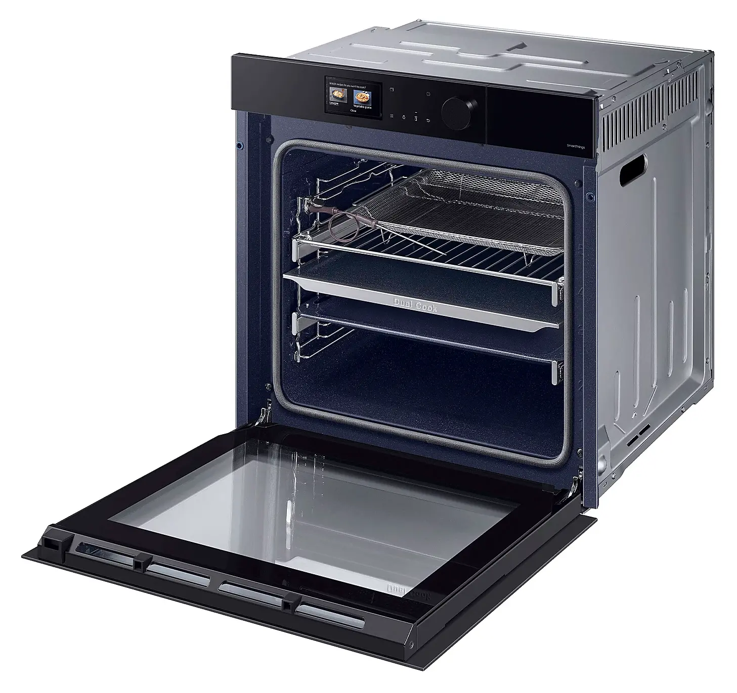 Piekarnik elektryczny parowy Samsung Bespoke NV7B7997AAK Dual Cook Termoobieg AirFry Termosonda Zdalne sterowanie Czarny