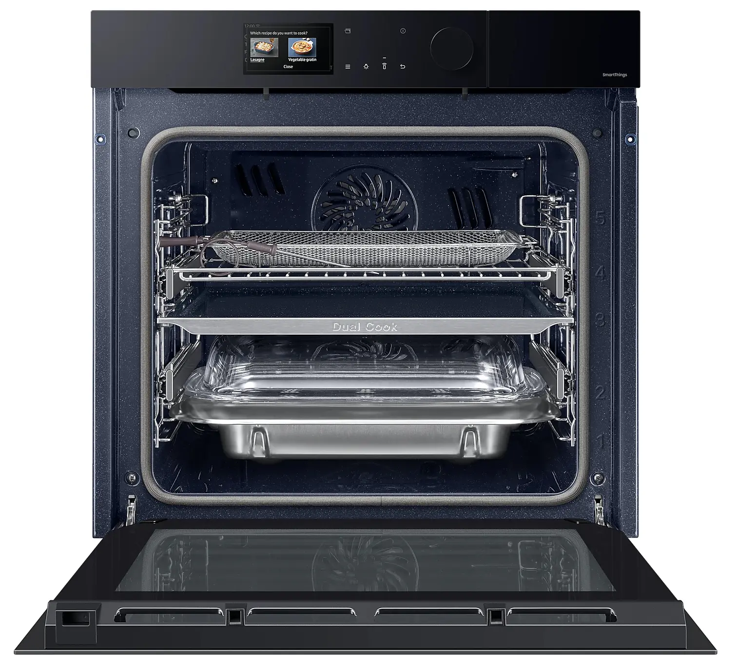 Piekarnik elektryczny parowy Samsung Bespoke NV7B7997AAK Dual Cook Termoobieg AirFry Termosonda Zdalne sterowanie Czarny
