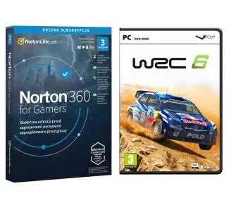 Antywirus Norton 360 for Gamers 50GB 3 Urządzenia/1 Rok + WRC 6 PC