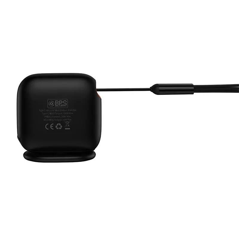 Kabel Baseus Traction 3w1 USB-C Lightning micro 100W 1,7m Czarny
