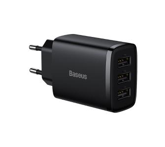 Ładowarka sieciowa Baseus Compact Quick Charger 3x USB17W Czarny