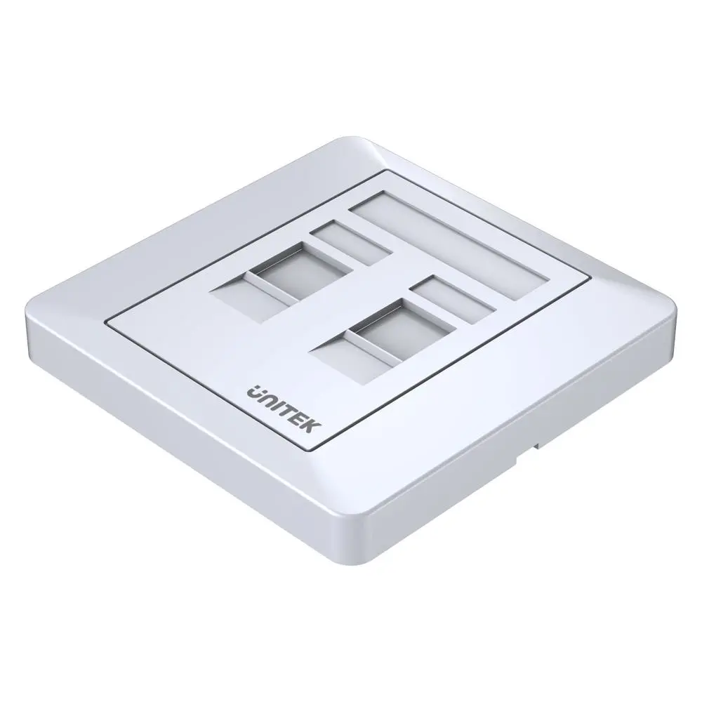 Płytka Unitek T013A Ścienna podwójna podtynkowa 2x RJ45