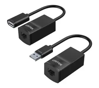 Kabel USB Unitek Y-UE01001 przedłużacz USB po skrętce 60m Czarny