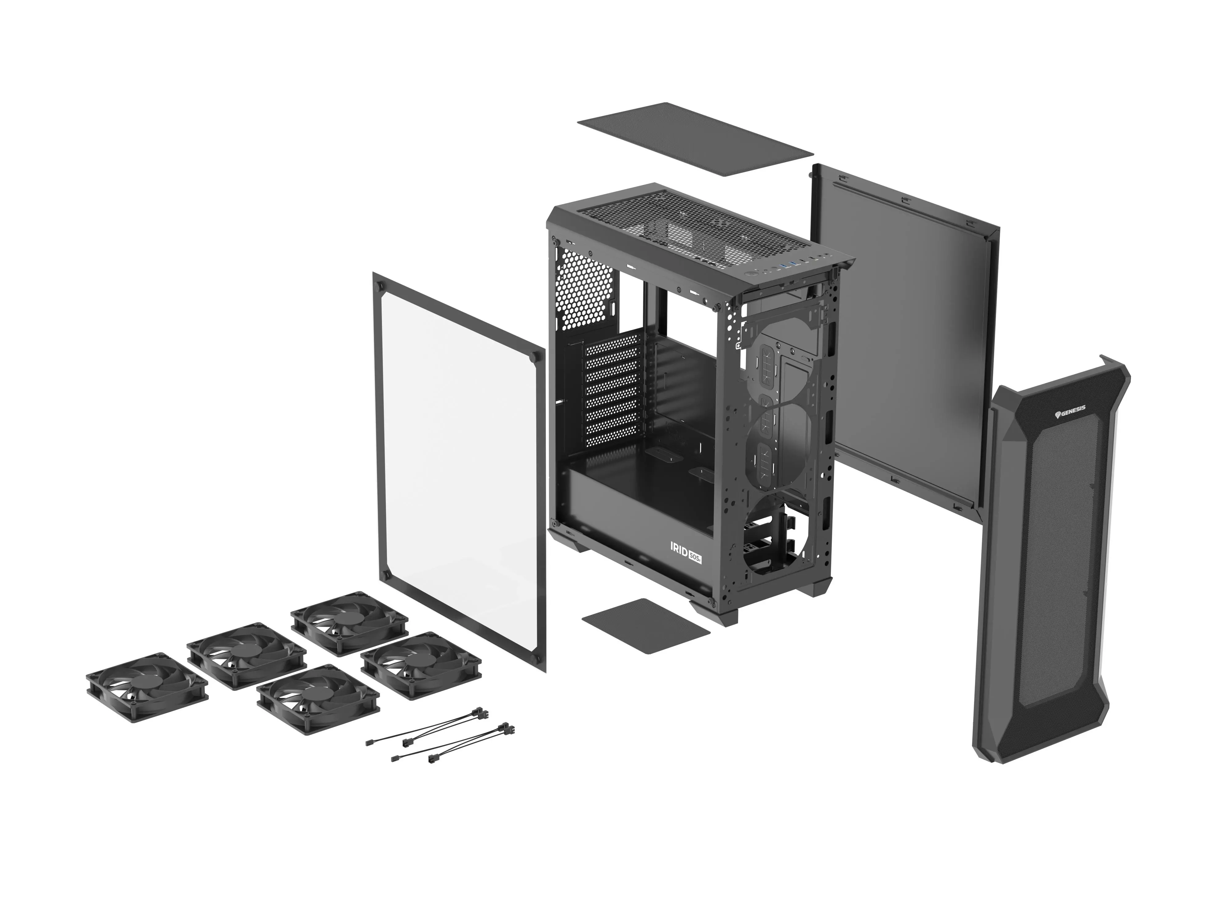 Obudowa Genesis Irid 505F Czarny