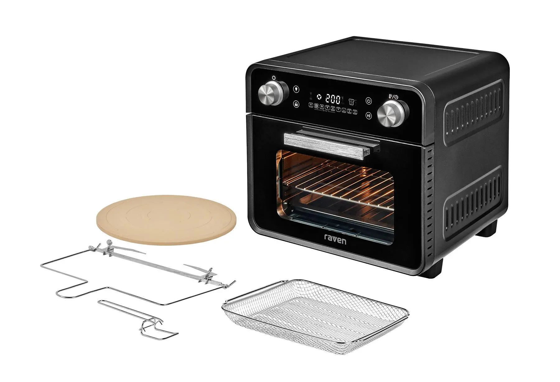 Mini piekarnik Raven 5w1 z funkcją air fryer EPI007 Rożen 22l